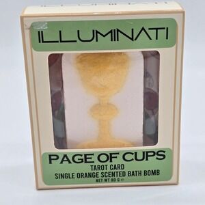 ILLUMINATI Page of Cups Tarot Card Single Orange Scented Bath Bomb